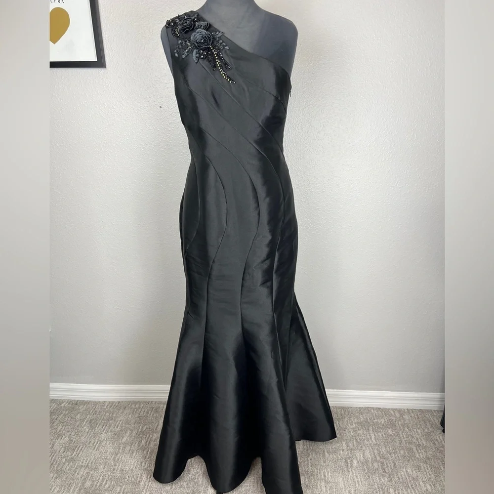 Mermaid One Shoulder Evening Gown - Picture 1 of 10